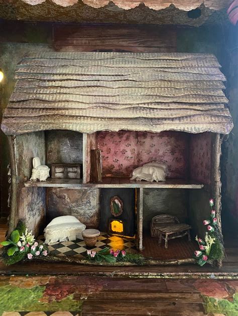 Musical Tiny Fancy Fairy Dollhouse With Furniture and Working Fireplace ...