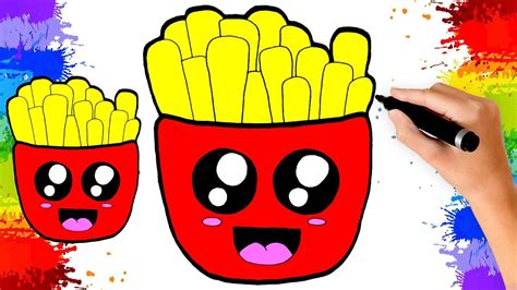 Como Desenhar Batata Frita Kawaii Fofa Desenhos Kawaii Desenho Kids