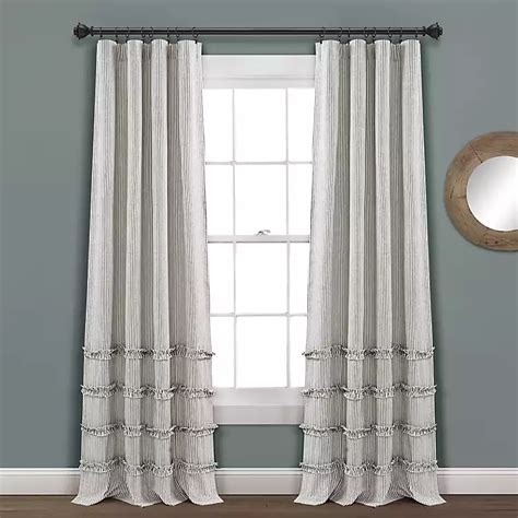 Gray Vintage Stripe Curtain Panel Set 95 In Kirklands Home