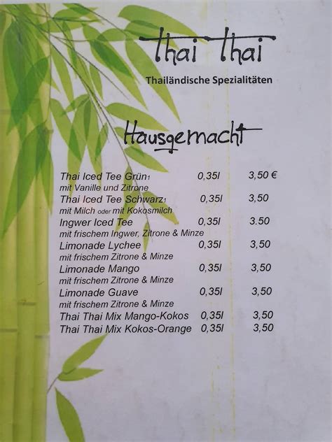 Speisekarte Von Thai Thai Asia Bistro Restaurant Koblenz Loehrstrasse