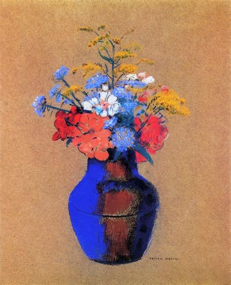 Artist Redon Wild Flowers In A Vase Odilon Redon Medium Oilpanel