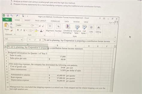 Solved 1. Analyze a mixed cost using a scattergraph plot and | Chegg.com