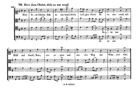 Chorale Melody Herr Jesu Christ Dich Zu Uns Wend