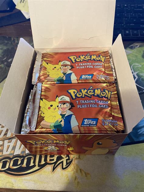 Topps Pokemon Animation Series Full Booster Box Sealed Vintage