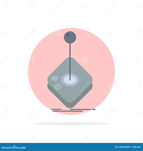 Arcade Game Gaming Joystick Stick Flat Color Icon Vector Stock