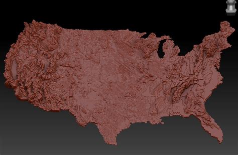 ArtStation - relief map of the united states of america | Resources