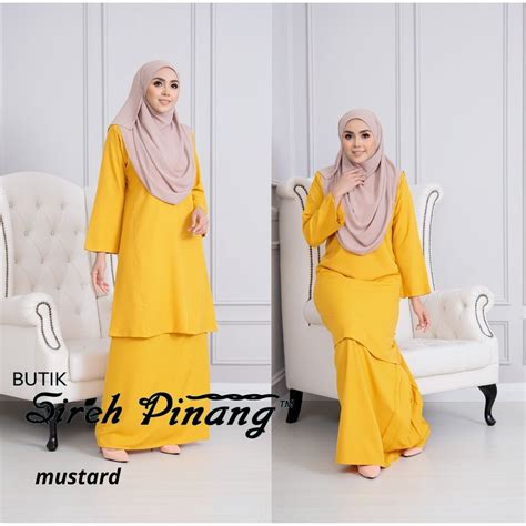 BAJU KURUNG PAHANG ZEENAT KAIN SUSUN TEPI COMOCREPE MUDAH GOSOK