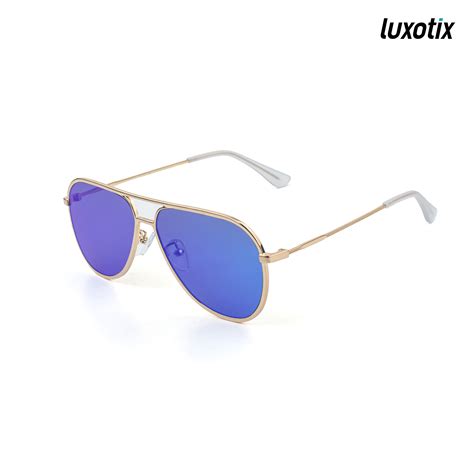 Flat Aviator Blue Sunglasses PLS 5643 - Luxotix