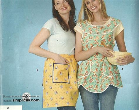 Uncut One Yard Aprons Sewing Pattern Simplicity 47 3670 Misses One