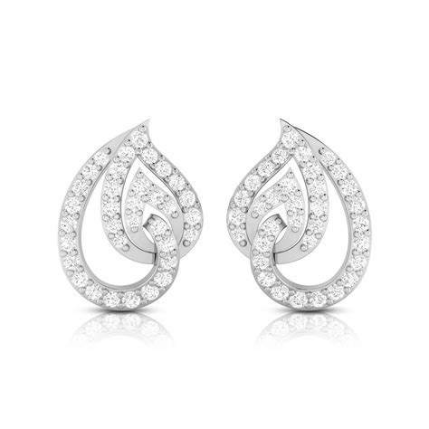 Platinum Earrings With Diamonds for Women JL PT E ST 2017 - Etsy ...