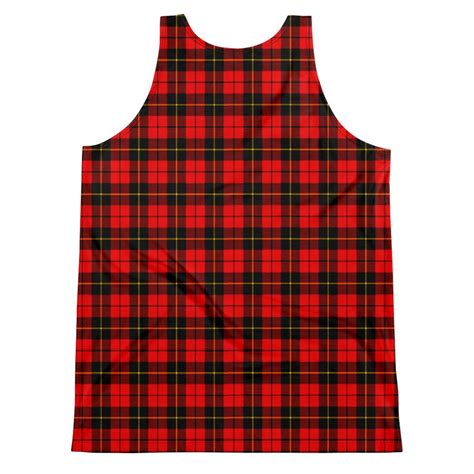 Plaid Tank Top Mens Red Tartan Plaid Mens Tank Top Mens Tank Etsy