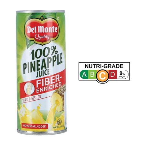 Del Monte Pineapple Juice Fiber 240ml 6 cans - Carlo Pacific