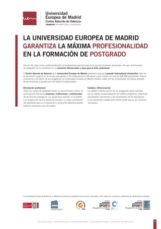 MASTER EN MARKETING DIGITAL UEM Universidad Europea De Madrid En