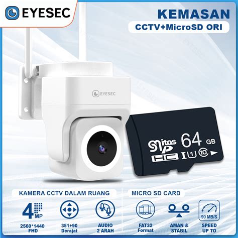 Jual EYESEC IP Kamera Outdoor CCTV Wifi 4MP Waterproof 360 Derajat 3X