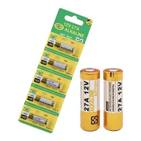 CARTELA 5 bATERIAS 12V 27A A27 Alarme Bateria Alcalina Seca Células