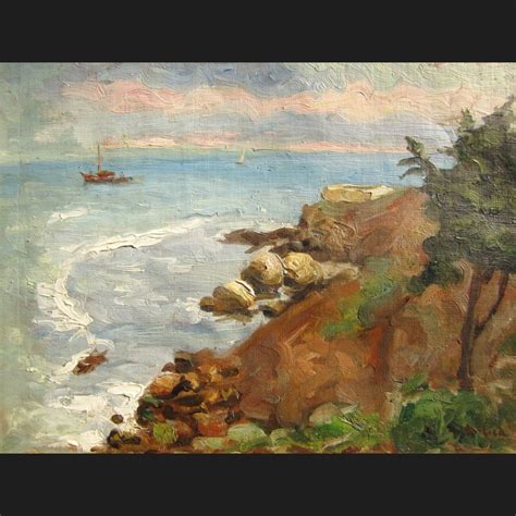 Adolphe Milich Paysage Sur La Cote D Azur Tableau Galerie Cerca