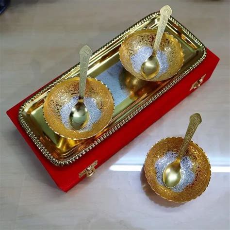 7 Piece Silver And Gold Plated Bowl Set For Gift At Rs 325 Set In