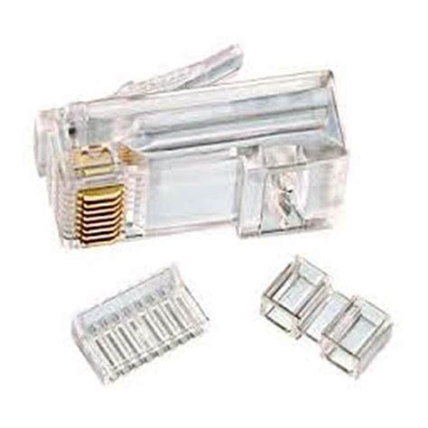 Ls Rj45 Cat6 Modular Plug Ls Mp Uc6 Rj45 Transparan 1 Box Isi 100 Pcs Transparan