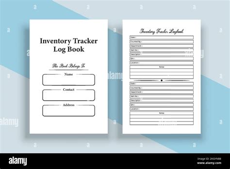 Inventory Log Book KDP Interior Business Daily Inventory Checker And