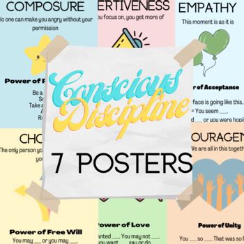 Pastel 7 Conscious Discipline Posters by Thriving N 3rd | TpT