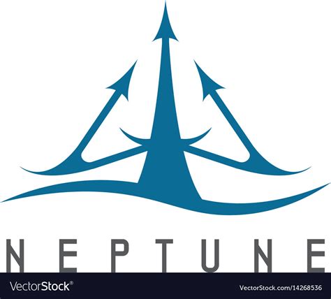 Abstract Icon Neptune Trident Royalty Free Vector Image