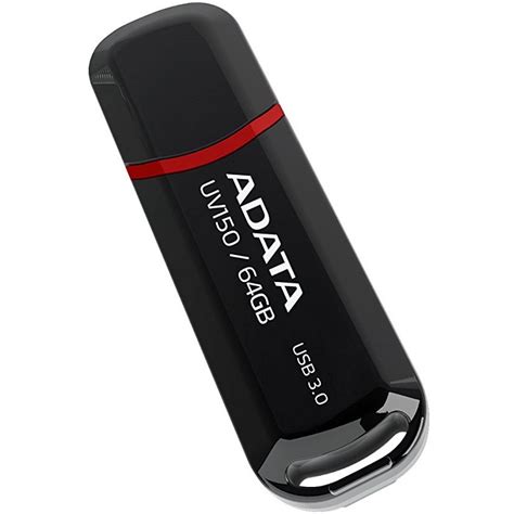 Memoria Flash USB 3 0 Adata UV150 64 GB Negra AUV150 64G RBK