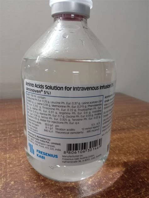 Buy Aminoven Amino Acid Soln For Iv X Ml By Fresenius Kabi