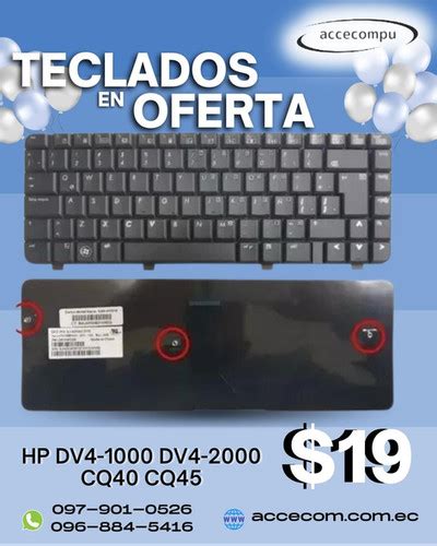 TECLADO PARA LAPTOP Hp Dv4 1000 Dv4 2000 Cq40 Cq45 Accecompu