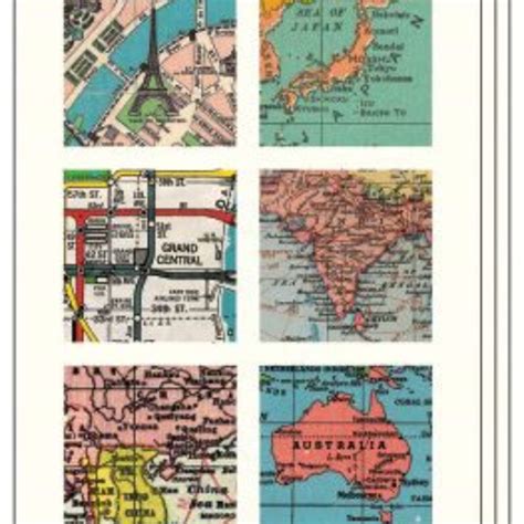 Cavallini Co Office Vintage Maps Cavallini Co Vintage Stickers