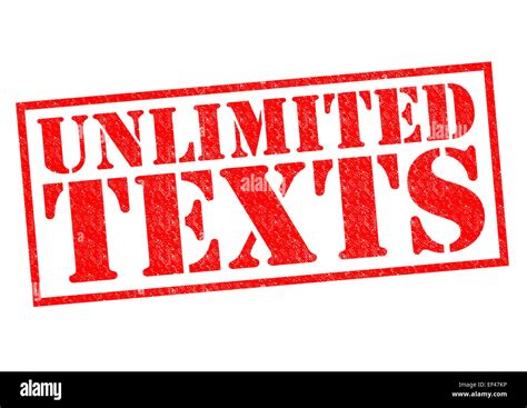 Unlimited Texts Red Rubber Stamp Over A White Background Stock Photo