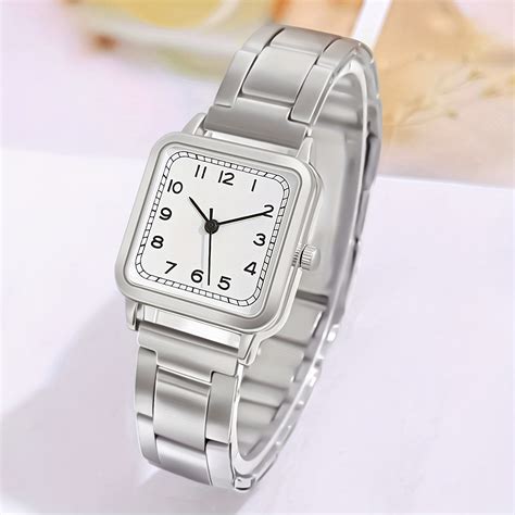 Womens Watch Business Leisure Quartz Watch Fashion Square Temu