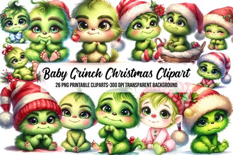 Baby Grinch Christmas Clipart By Pacific Store Thehungryjpeg