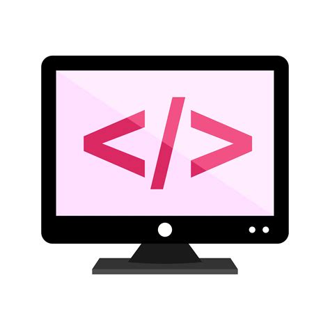 Coding On Screen Flat Multi Color Icon 330045 Vector Art At Vecteezy