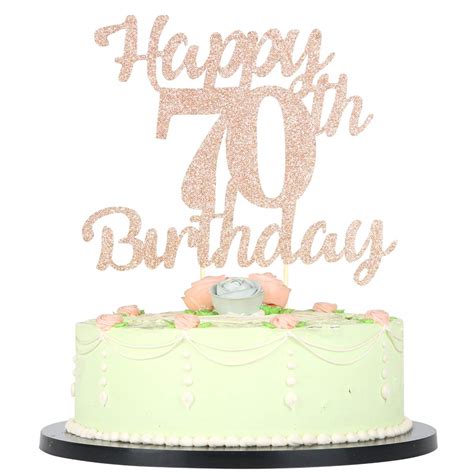 Buy 70th LVEUD 70th Birthday Cake Topper For Happy Birthday 70 Rose