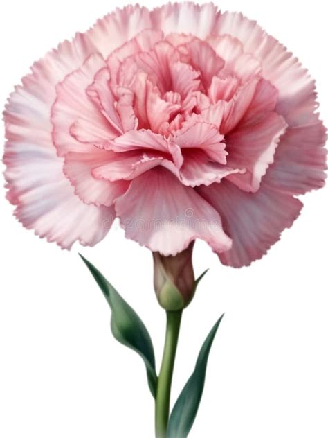 Carnation Flower Watercolor Painting Of A Carnation Flower Ai