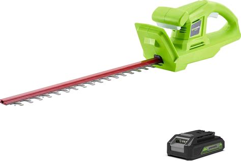 Greenworks G24HT 24v Cordless Hedge Trimmer 510mm 1 X 2ah Li Ion