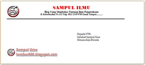 Cara Mudah Membuat Dan Print Amplop Di Word Sampul Ilmu