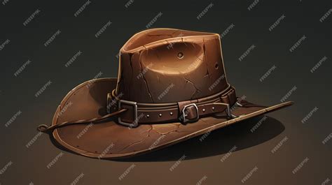 Premium AI Image | cowboy hat with a buckle cowboy hat on dark background cowboy hat