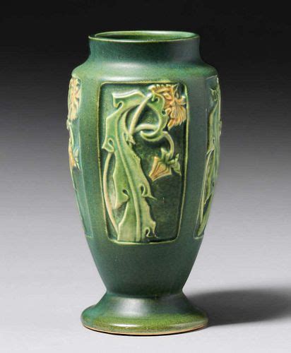 Roseville Panel Matte Green Vase C1920s Sold At Auction On 17th