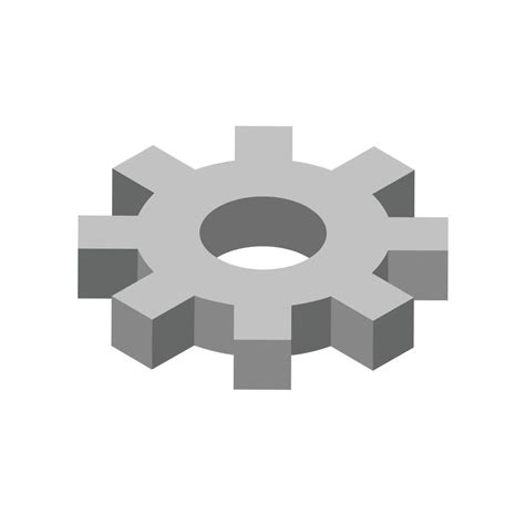 Gear Wheel Icon Isometric Style On White Background 42344171 Vector