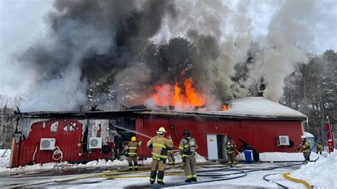 Crews Respond To Difficult Fire At Vassalboro Facility