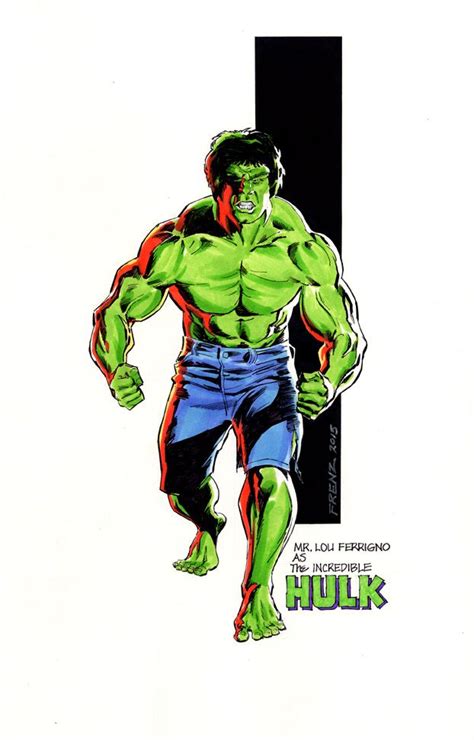 Artwork Of Lou Ferrigno As The Incredible Hulk 1978 Incredible Hulk Hulk Art The Incredibles