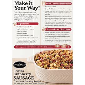 Mrs Cubbison S Stuffing Traditional Seasoned 12 Oz Delivery Or