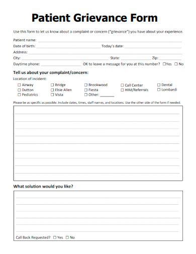 FREE 32 Grievance Form Samples In Google Docs MS Word PDF