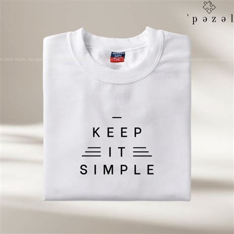 T Shirt Minimalist Aesthetic Keep It Simple Design Uni Sex For Men Women Round Neck Black T