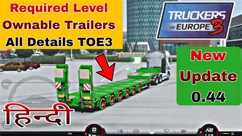 Level Required Ownable Trailers In Truckers Of Europe New Update