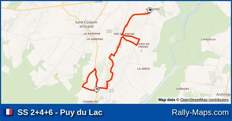 SS 2 4 6 Puy Du Lac Stage Map Rallye Du Printemps De Bords 2004