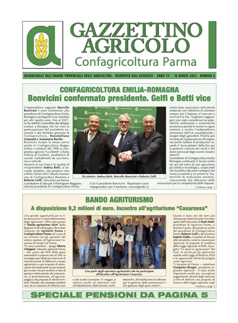 Gazzettino Agricolo N Del Confagricoltura Parma