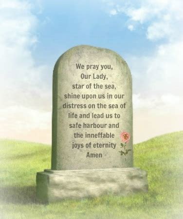 Catholic Prayer Epitaph Gravestones