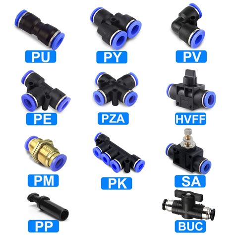 Pneumatic Fittings Quick Connector Air Hose Tube Connectors Plastic PU